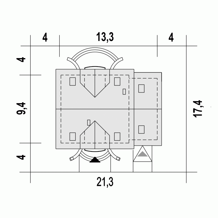 Rzut projektu Dom Dla Ciebie 5 A2 z garażem - Usytuowanie na działce