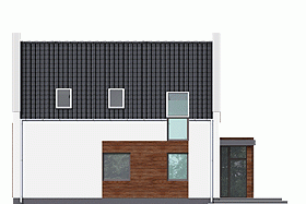 Rzut projektu Rumcajs - Elewacja