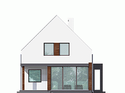 Rzut projektu Rumcajs z garażem - Elewacja