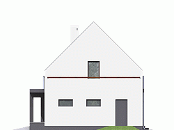 Rzut projektu Rumcajs z garażem - Elewacja