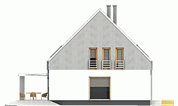 Rzut projektu Oleg z garażem - Elewacja