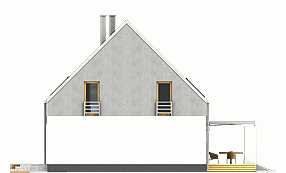 Rzut projektu Oleg bez garażu - Elewacja