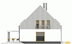 Rzut projektu Oleg z G2 z garażem 2st. - Elewacja