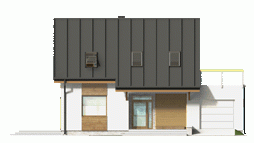 Rzut projektu Franek z garażem - Elewacja