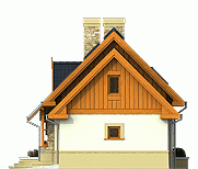 Rzut projektu Agatka II z garażem - Elewacja