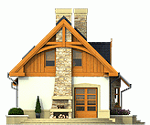 Rzut projektu Agatka II z G2 z garażem 2st. - Elewacja