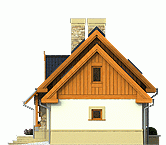 Rzut projektu Agatka II z G2 z garażem 2st. - Elewacja