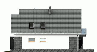 Rzut projektu Tosia trend z garażem - Elewacja