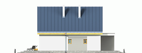 Rzut projektu Greta III trend z garażem - Elewacja