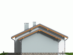 Rzut projektu Luna z garażem - Elewacja