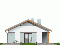 Rzut projektu Luna z garażem - Elewacja