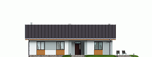 Rzut projektu Luna bez garażu - Elewacja