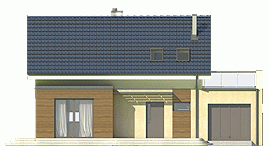 Rzut projektu Eco 1 z garażem - Elewacja