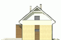 Rzut projektu Eco 1 z G2 z garażem 2st. - Elewacja