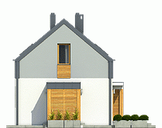 Rzut projektu Eco 3 bez garażu - Elewacja