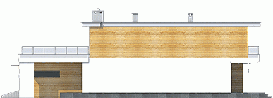 Rzut projektu Long II z garażem - Elewacja