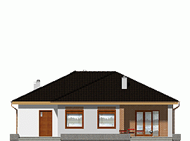 Rzut projektu Jerzyk z garażem - Elewacja