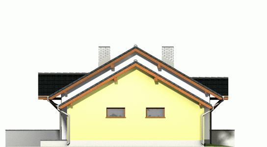 Rzut projektu Bastek z garażem - Elewacja