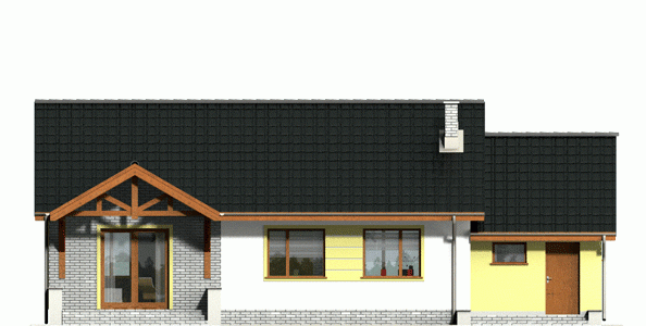 Rzut projektu Bastek z garażem - Elewacja