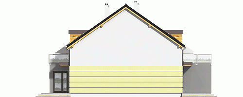 Rzut projektu Gwarek II bliźniak BL1 z garażem - Elewacja