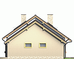 Rzut projektu Hirek z garażem - Elewacja