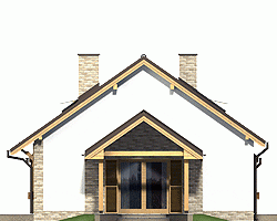 Rzut projektu Hirek z garażem - Elewacja