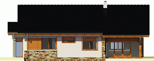 Rzut projektu Gąska - Elewacja