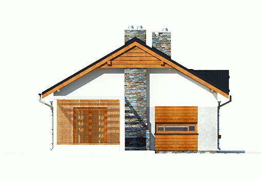 Rzut projektu Michał z garażem - Elewacja