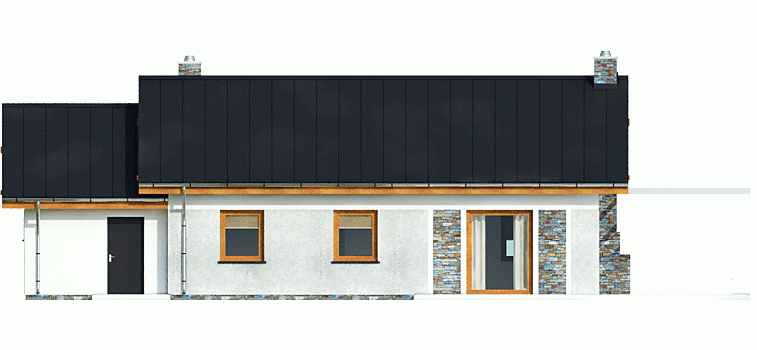 Rzut projektu Michał z garażem - Elewacja