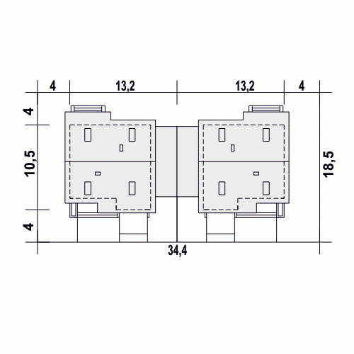 Rzut projektu Biała A1-BL - Usytuowanie na działce