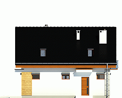 Rzut projektu Nowinka z garażem - Elewacja