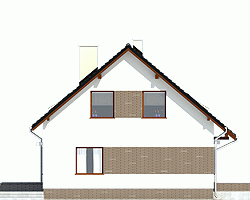 Rzut projektu Emma z garażem - Elewacja