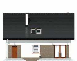 Rzut projektu Emma z garażem - Elewacja