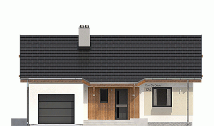 Rzut projektu Ares trend z garażem - Elewacja