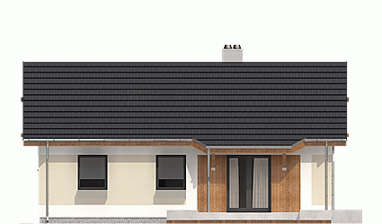 Rzut projektu Ares trend z garażem - Elewacja