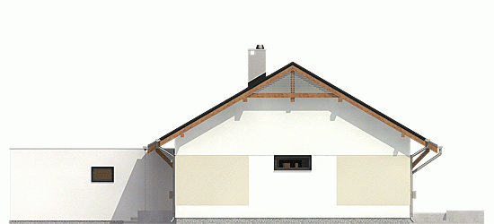 Rzut projektu Ares trend z garażem - Elewacja