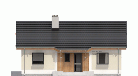 Rzut projektu Ares trend bez garazu - Elewacja