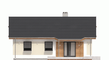 Rzut projektu Ares trend bez garazu - Elewacja