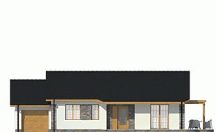 Rzut projektu Lucynka z garażem - Elewacja