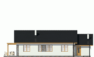 Rzut projektu Lucynka z garażem - Elewacja