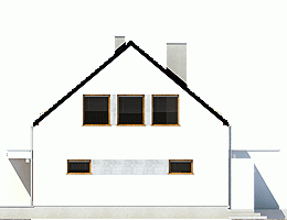 Rzut projektu Emma trend z garażem - Elewacja