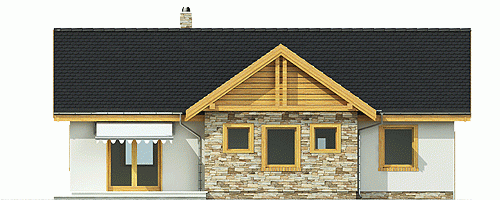 Rzut projektu Modraszka - Elewacja