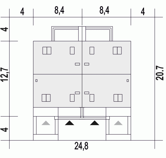 Rzut projektu Mazurek II BL2 z garażem - Usytuowanie na działce