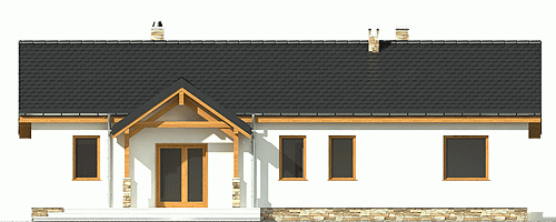 Rzut projektu Siewka z garażem - Elewacja