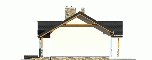 Rzut projektu Siewka z garażem - Elewacja