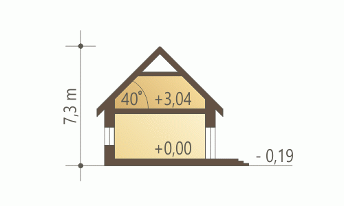 Rzut projektu Marcin II B1 - Przekrój