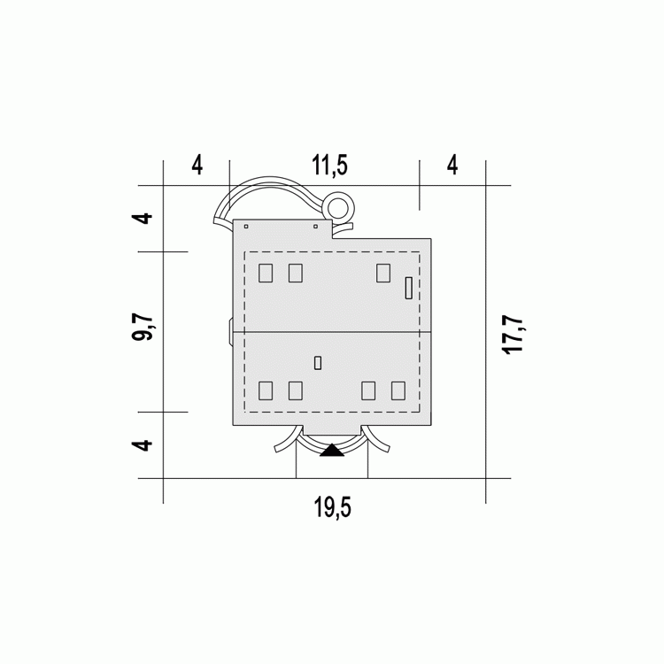 Rzut projektu Dom Dla Ciebie 2 B - Usytuowanie na działce
