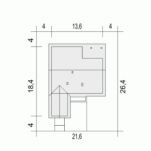 Rzut projektu Nasturcja z garażem - Usytuowanie na działce