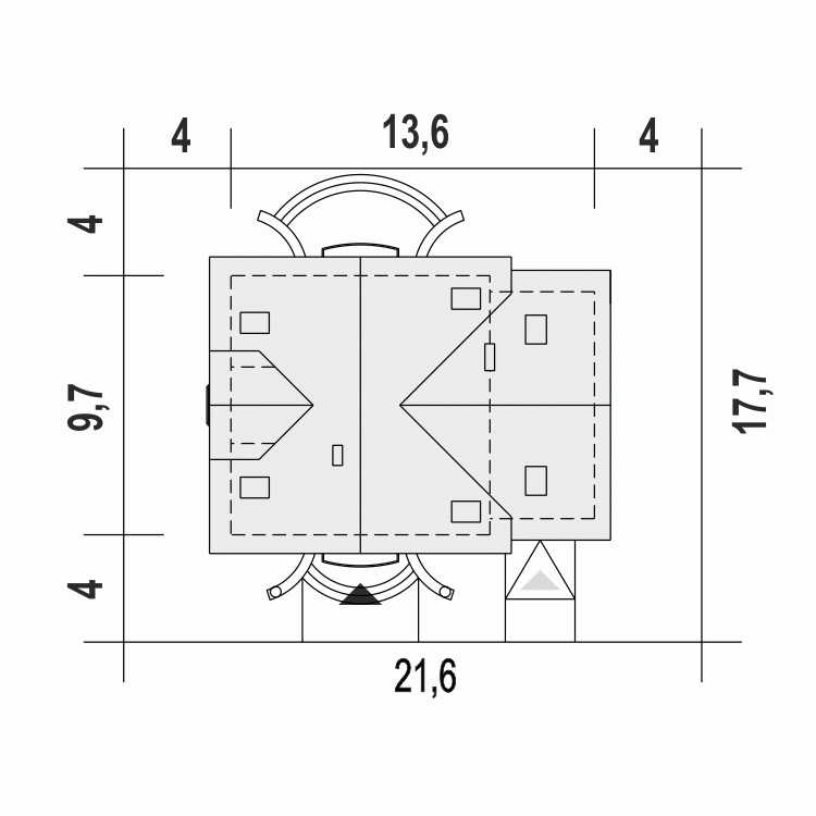 Rzut projektu Dom Dla Ciebie 4 z garażem - Usytuowanie na działce
