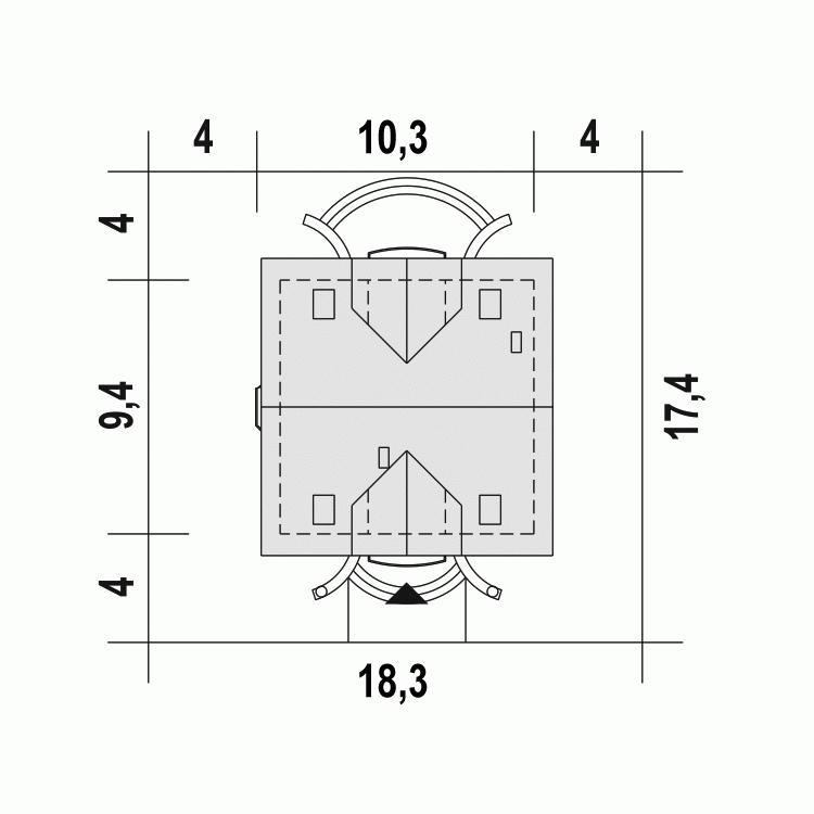 Rzut projektu Dom Dla Ciebie 5 B - Usytuowanie na działce